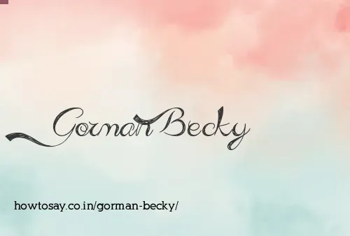 Gorman Becky