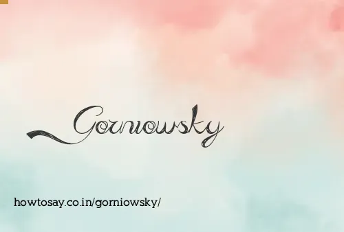 Gorniowsky