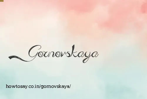 Gornovskaya