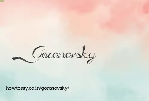 Goronovsky