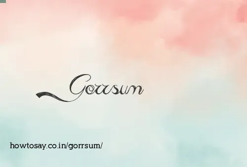 Gorrsum