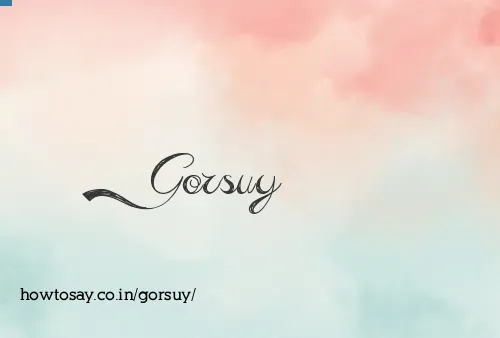 Gorsuy