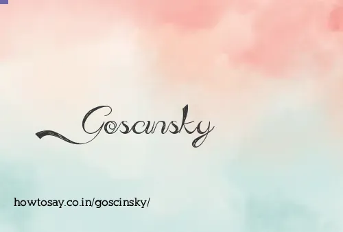 Goscinsky