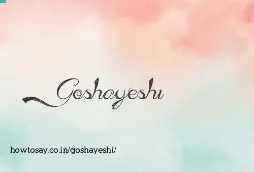 Goshayeshi