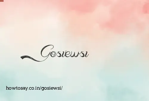 Gosiewsi