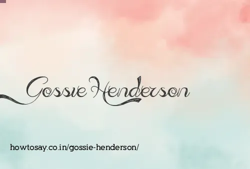 Gossie Henderson