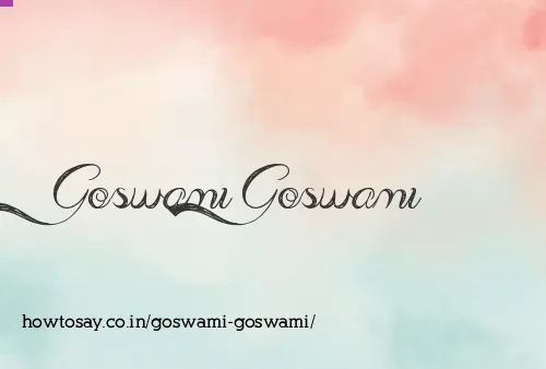 Goswami Goswami