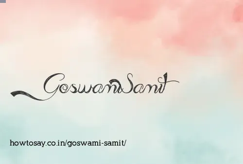 Goswami Samit