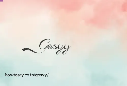 Gosyy