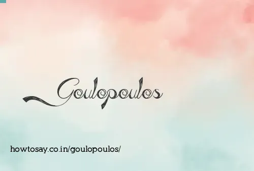 Goulopoulos