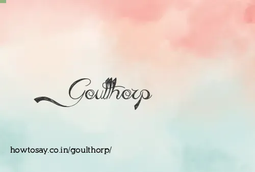 Goulthorp