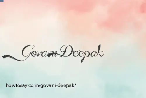 Govani Deepak