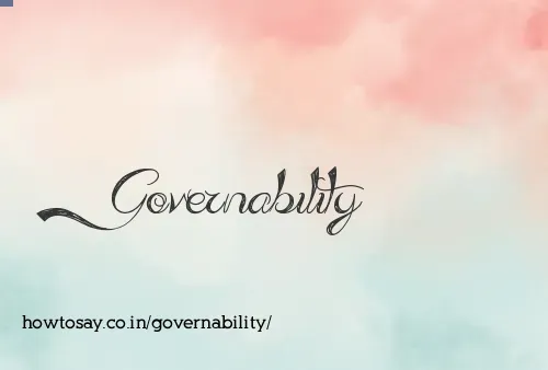 Governability