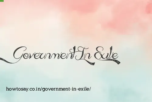 Government In Exile