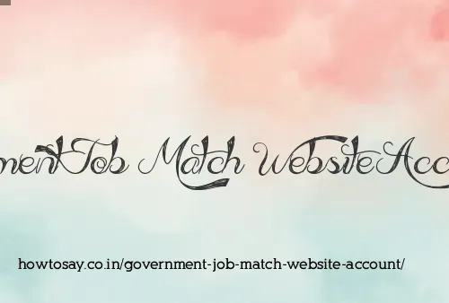 Government Job Match Website Account