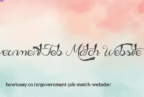Government Job Match Website