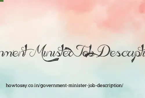 Government Minister Job Description