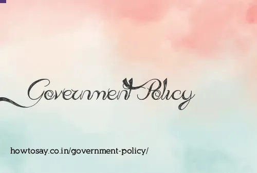 Government Policy