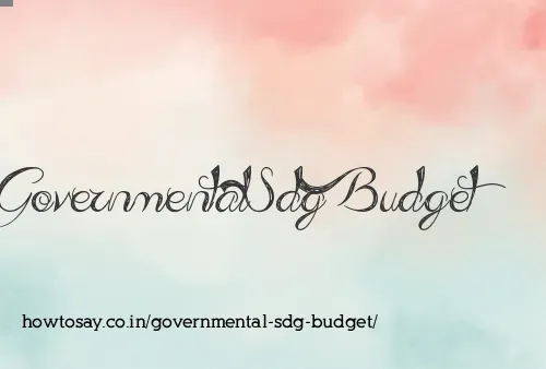 Governmental Sdg Budget