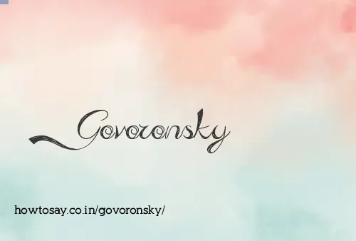 Govoronsky