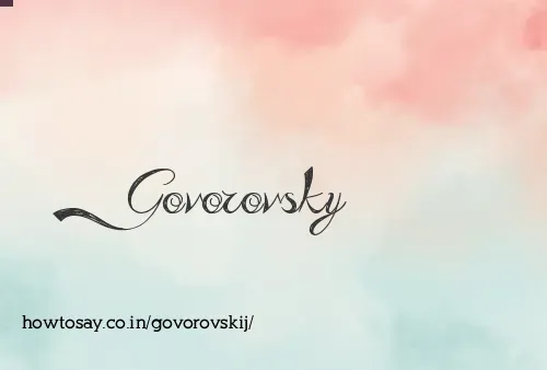 Govorovskij