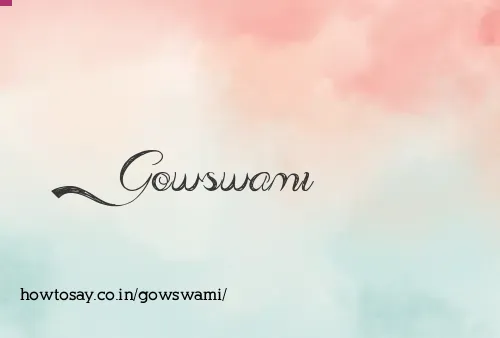 Gowswami
