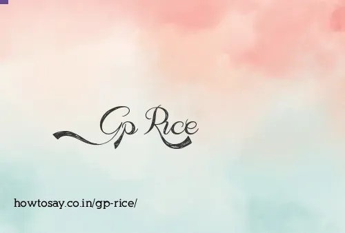 Gp Rice