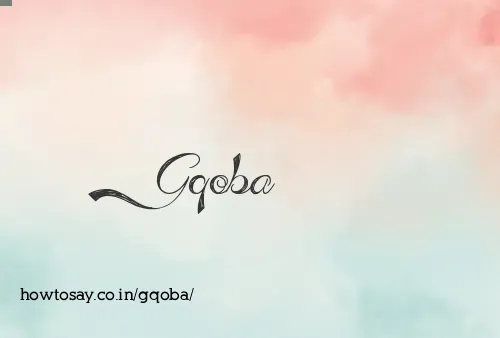 Gqoba