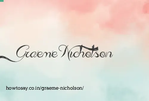 Graeme Nicholson