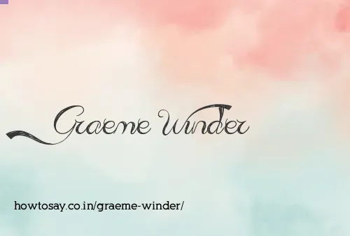 Graeme Winder