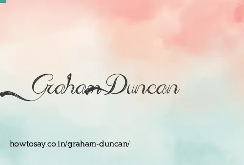 Graham Duncan