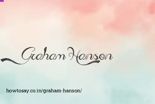 Graham Hanson