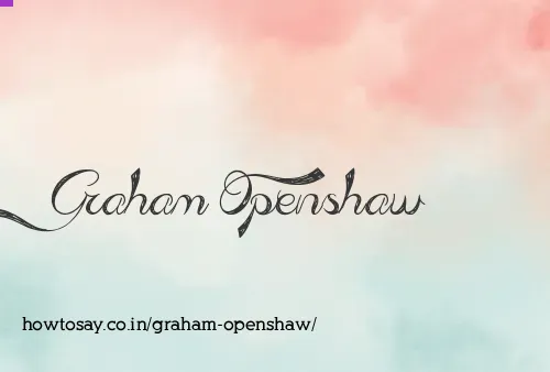 Graham Openshaw