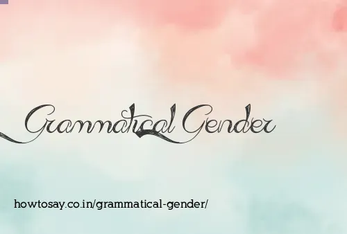 Grammatical Gender