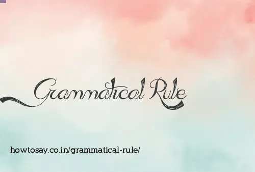 Grammatical Rule