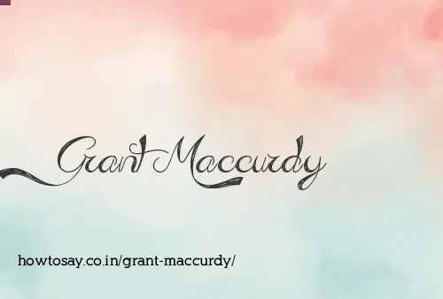 Grant Maccurdy