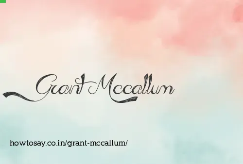Grant Mccallum