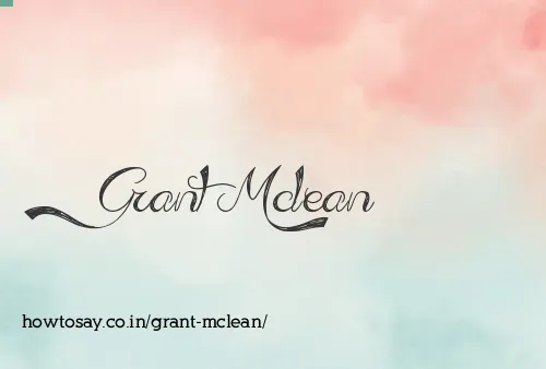 Grant Mclean