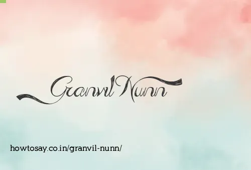 Granvil Nunn
