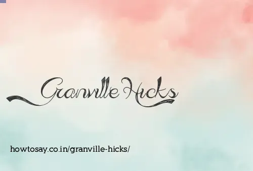 Granville Hicks