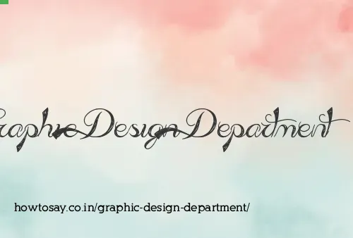 Graphic Design Department