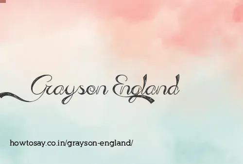 Grayson England