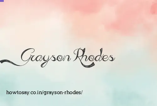 Grayson Rhodes