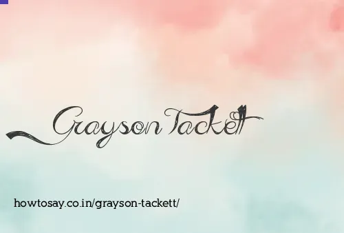 Grayson Tackett