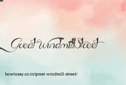 Great Windmill Street