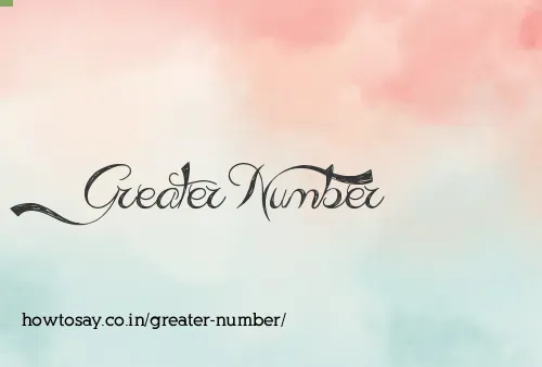 Greater Number