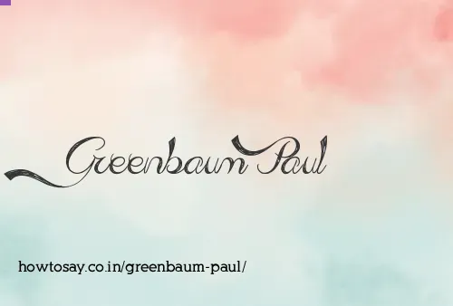 Greenbaum Paul