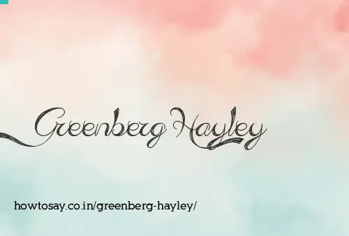 Greenberg Hayley