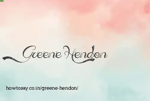Greene Hendon