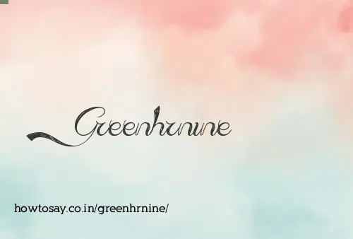Greenhrnine